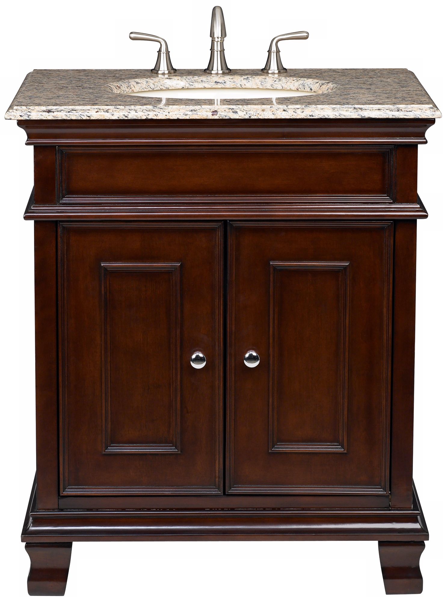 Espresso Finish with Granite Top 29" Wide Sink Bath Vanity