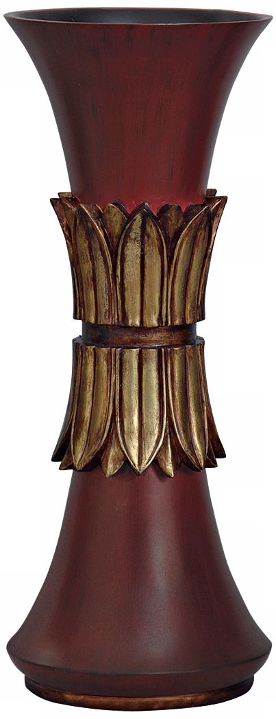 Francisco Dark Red 18" High Vase