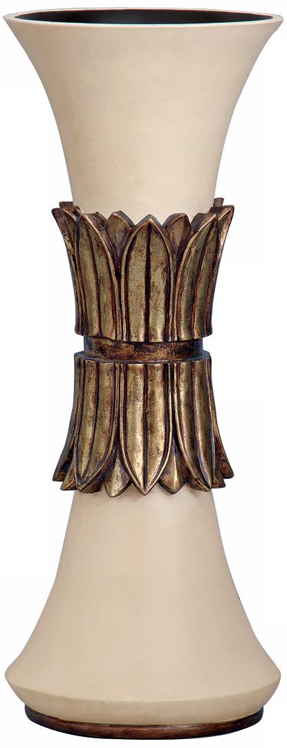 Francisco Ivory Finish 18" High Vase