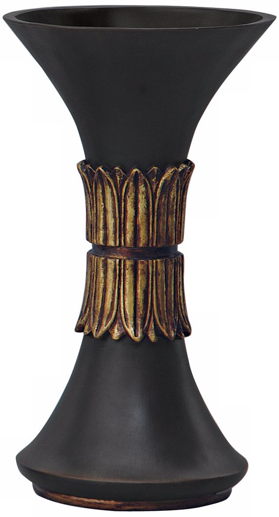 Francisco Black Finish 12" High Vase