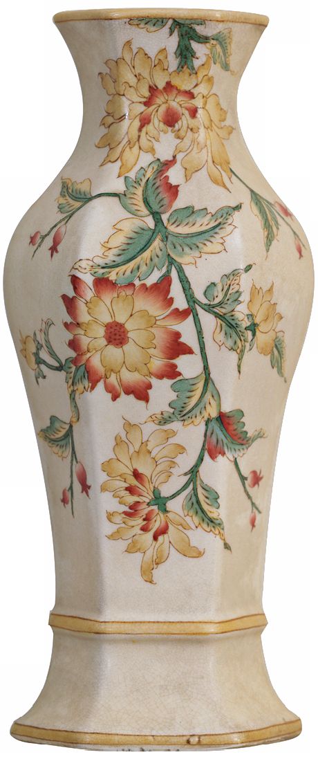 Aviary 13" High Porcelain Half Vase