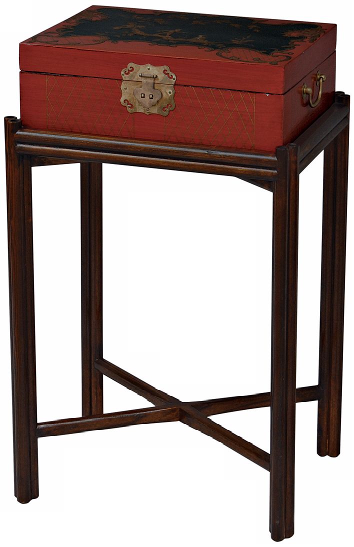 Lantan Elm Wood Box On Stand
