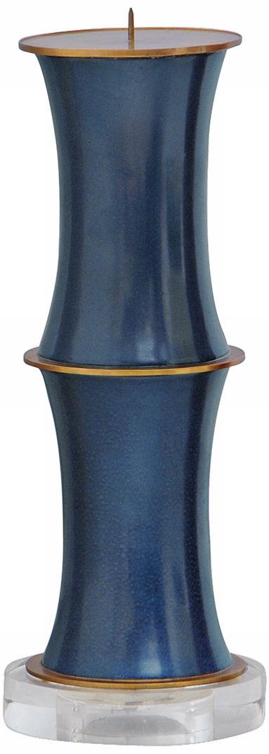 Rivoli Navy Blue Candle Holder
