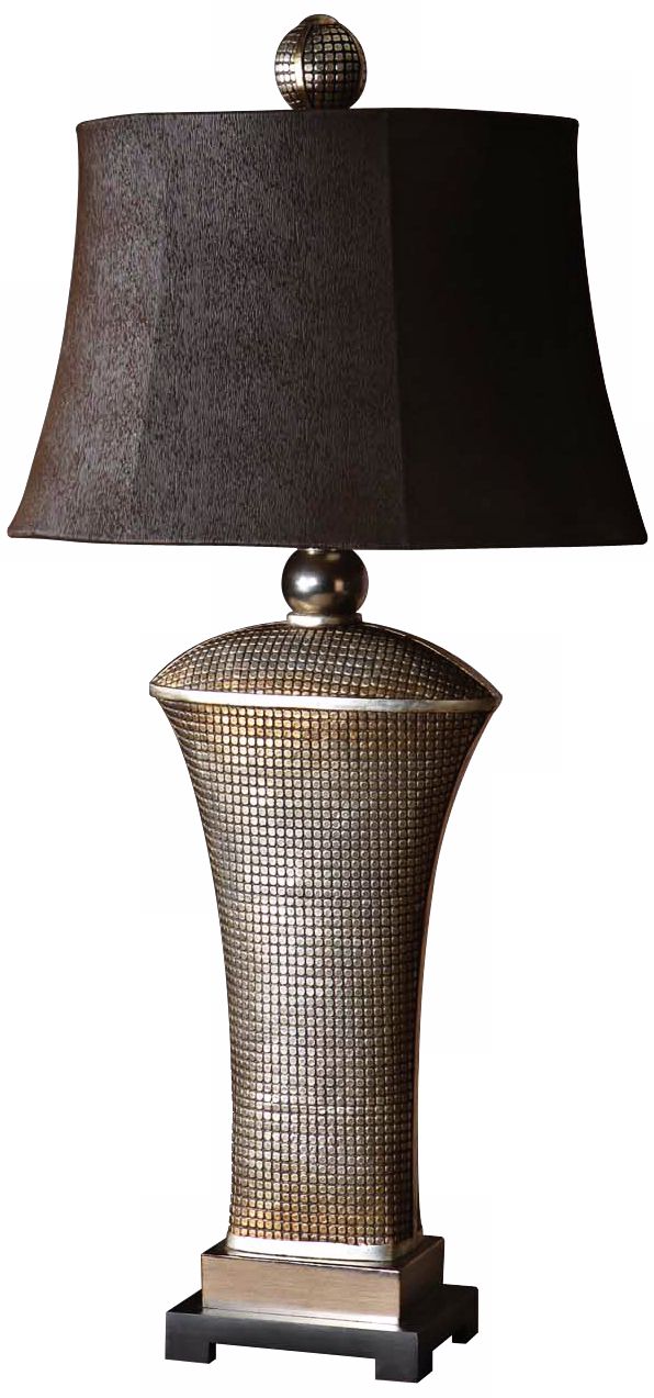 Uttermost Afton Antiqued Silver Champagne Table Lamp