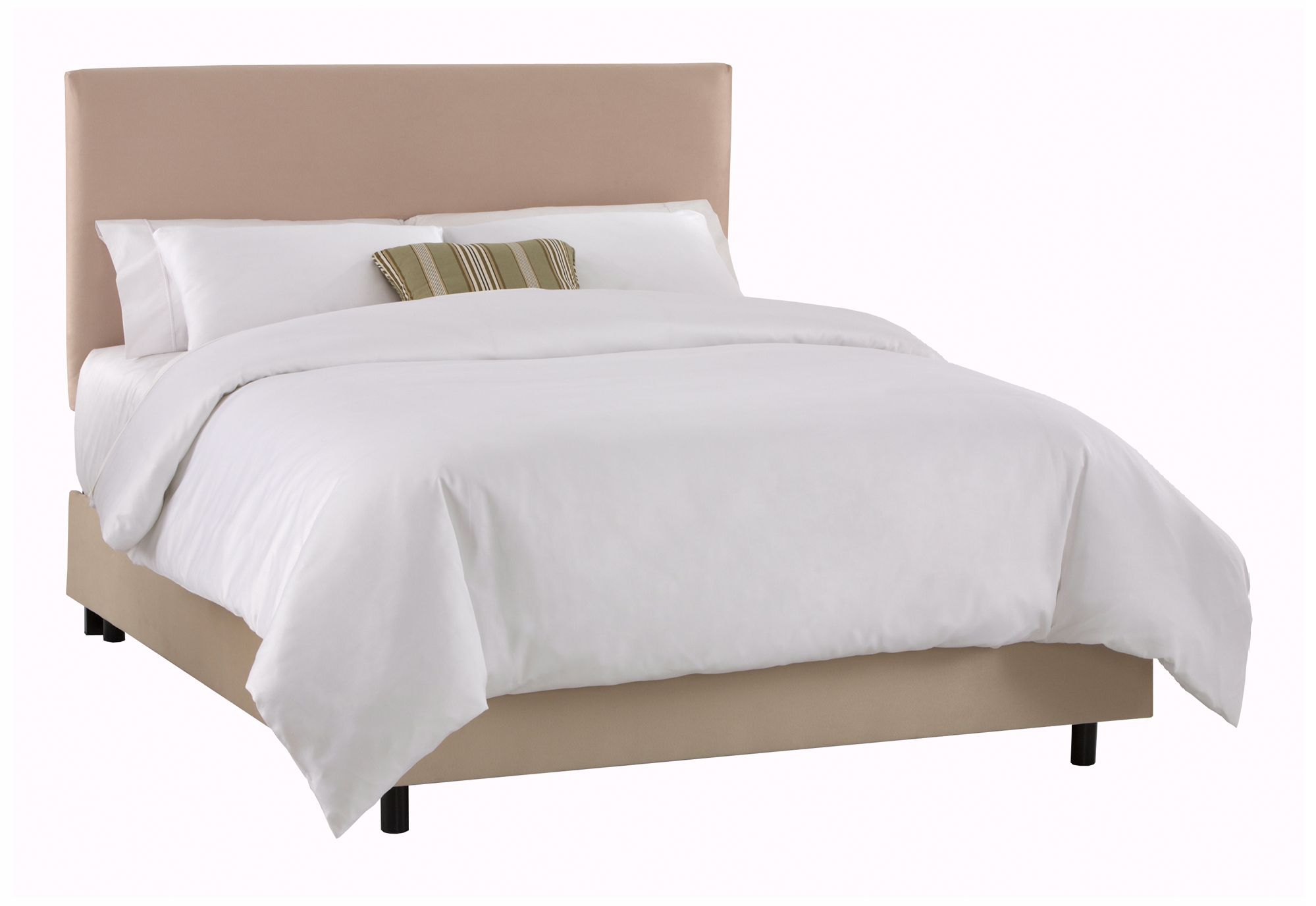 Oatmeal Microsuede Slip Cover Bed (Cal King)