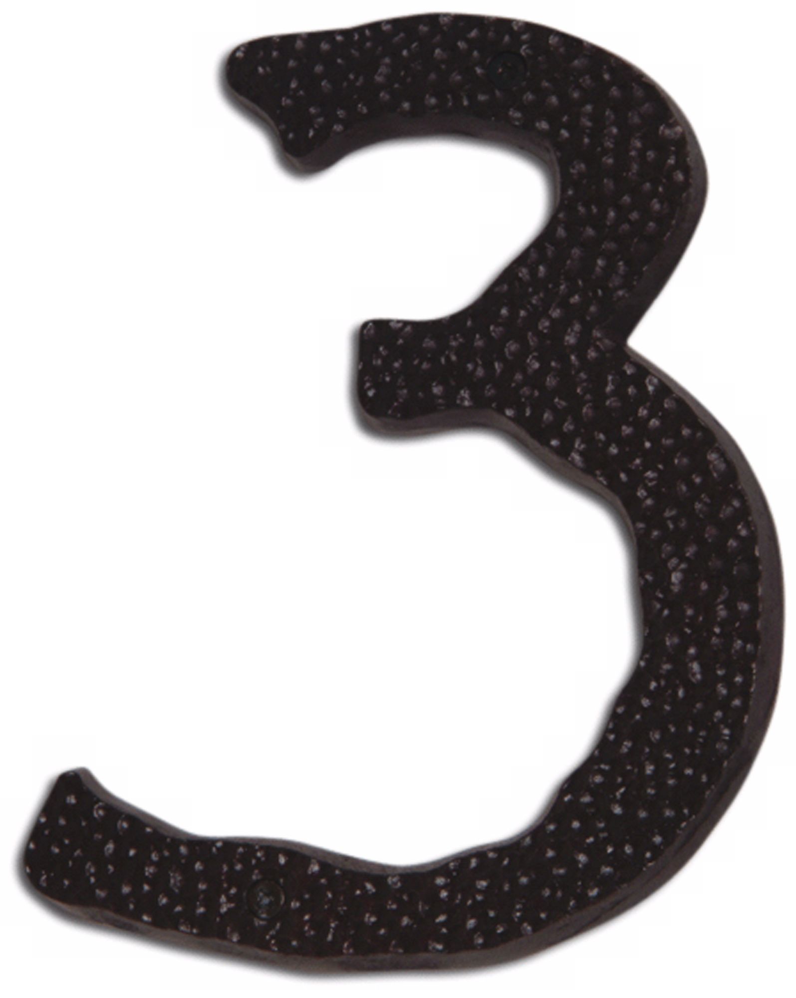Hammered Aged Bronze Finish House Number 3