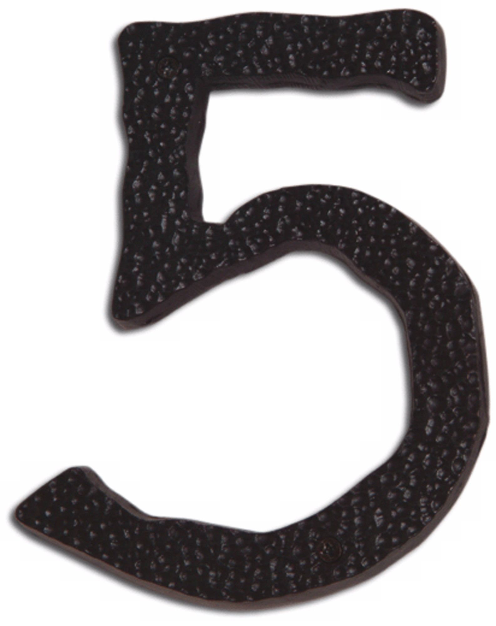 Hammered Aged Bronze Finish House Number 5