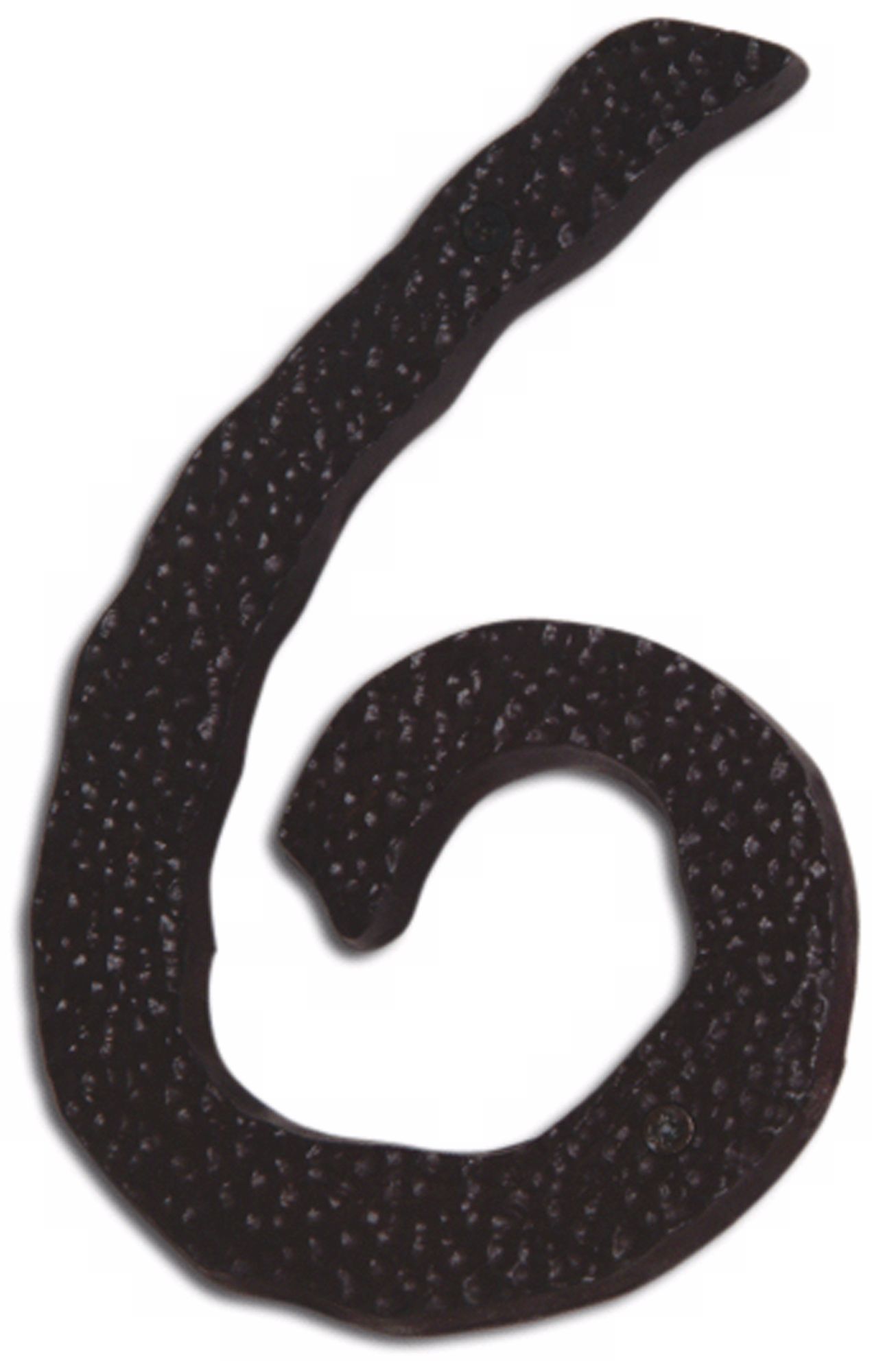 Hammered Aged Bronze Finish House Number 6