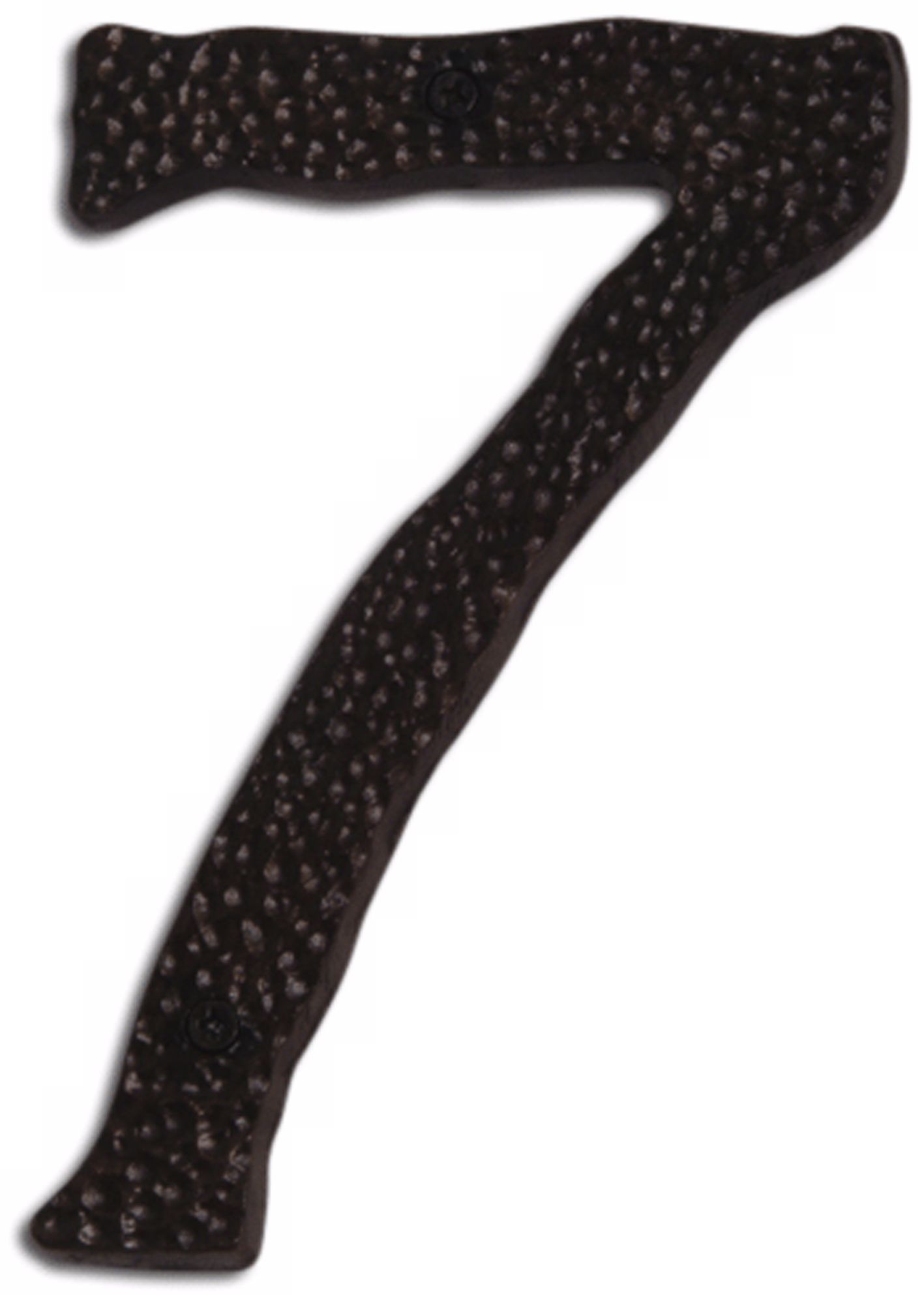 Hammered Aged Bronze Finish House Number 7