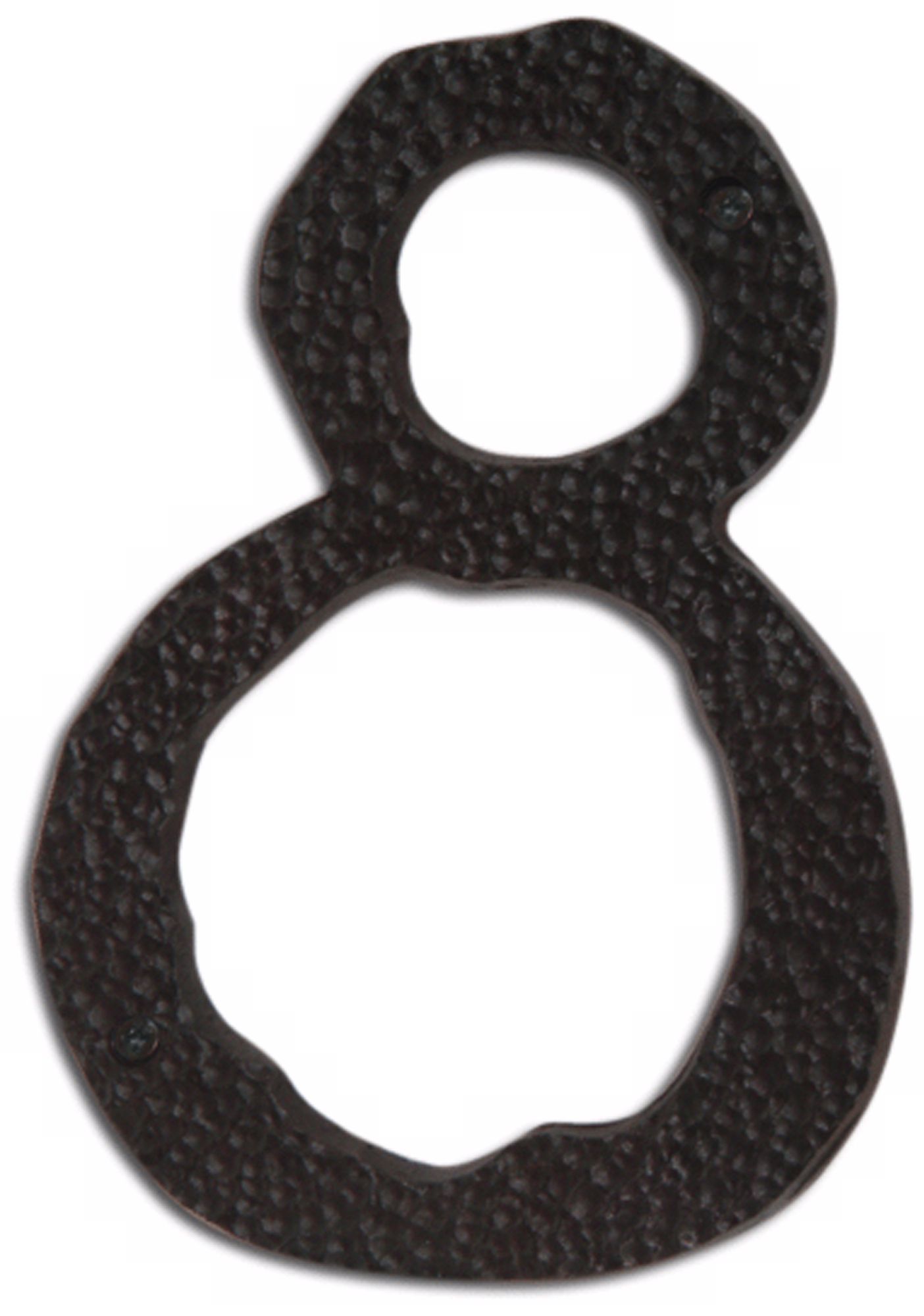 Hammered Aged Bronze Finish House Number 8