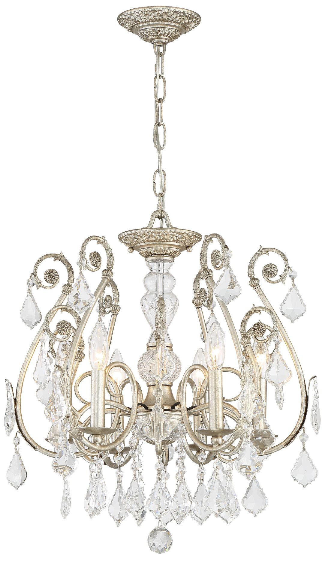 Crystorama Regis Collection Silver 20" Wide Ceiling Light