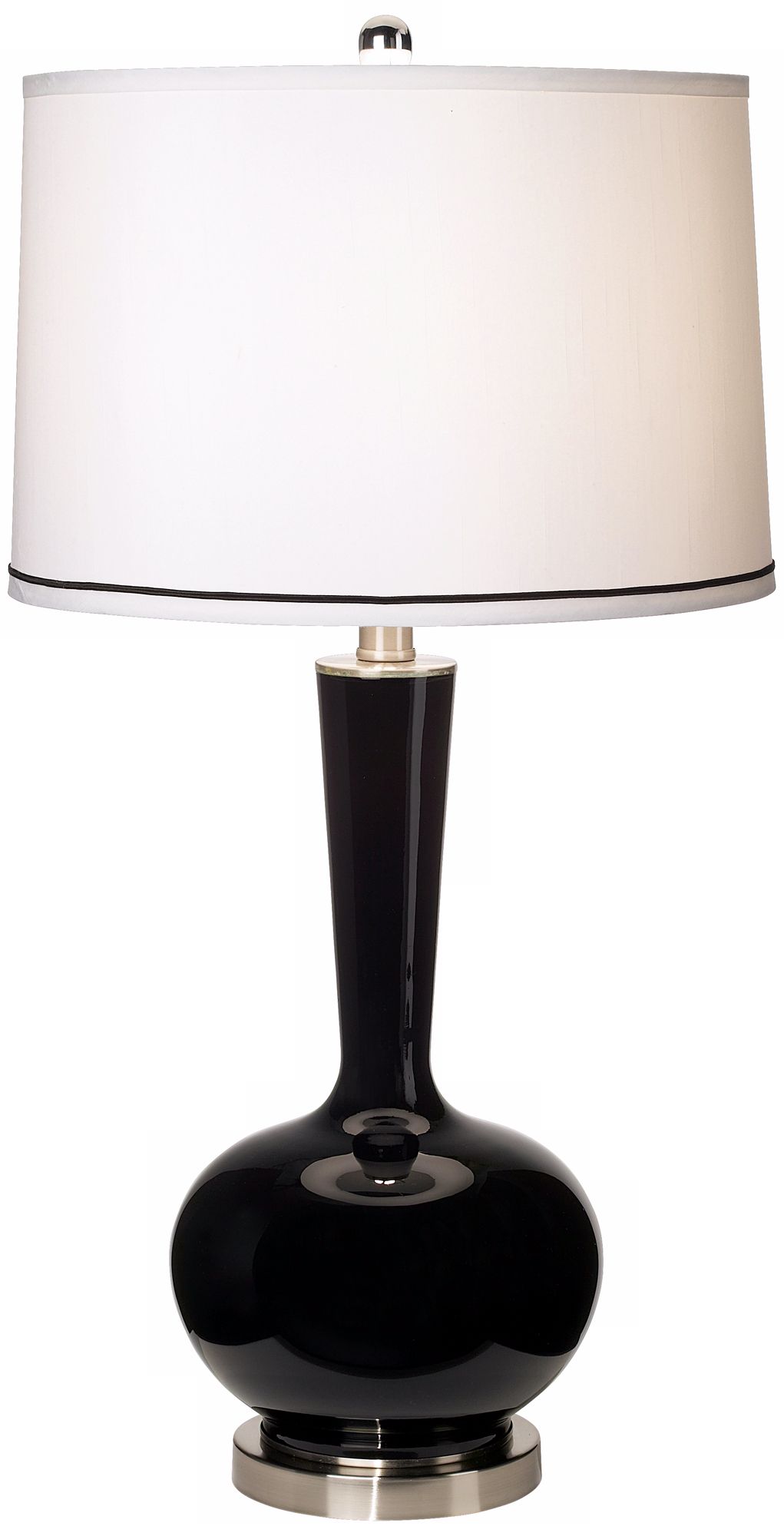 Kathy Ireland Midnight Skyline Black Vase Table Lamp