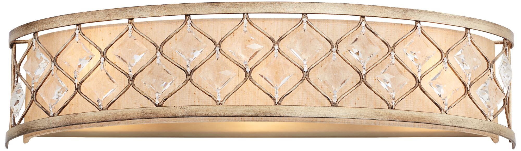 Jeweled Golden Bronze 25" Wide Bathroom Wall Light