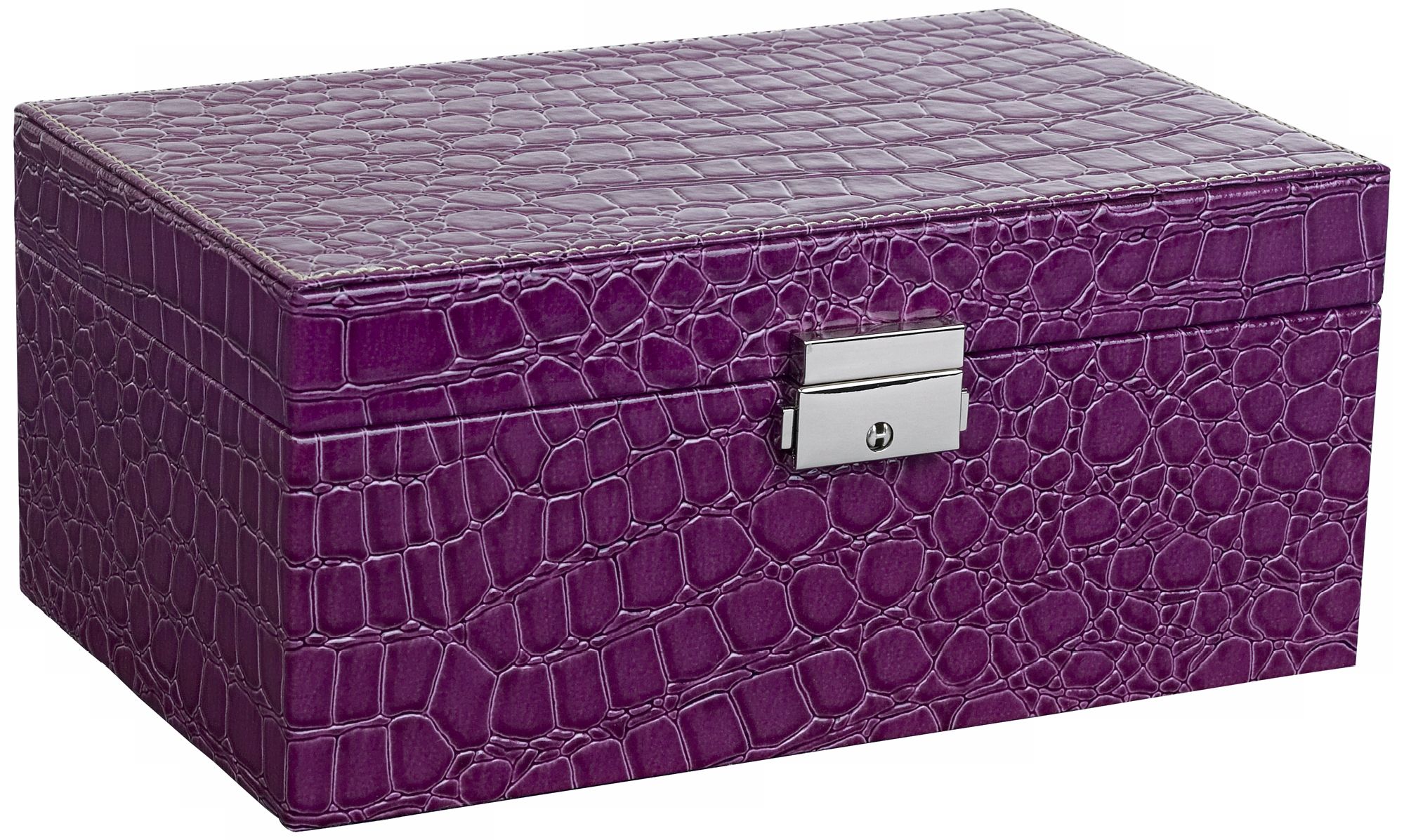 Purple Faux Leather Jewelry Box (P3342)