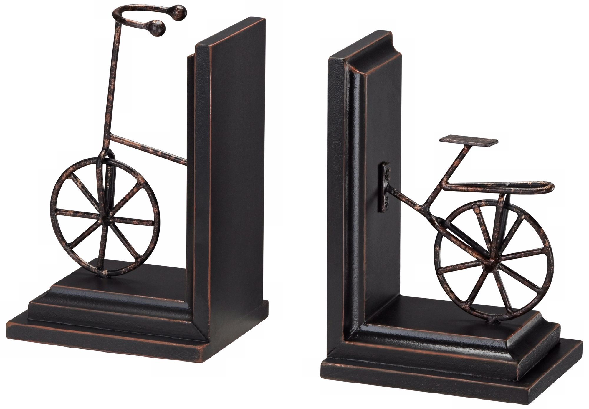 Bronze Finish Bicycle Bookends