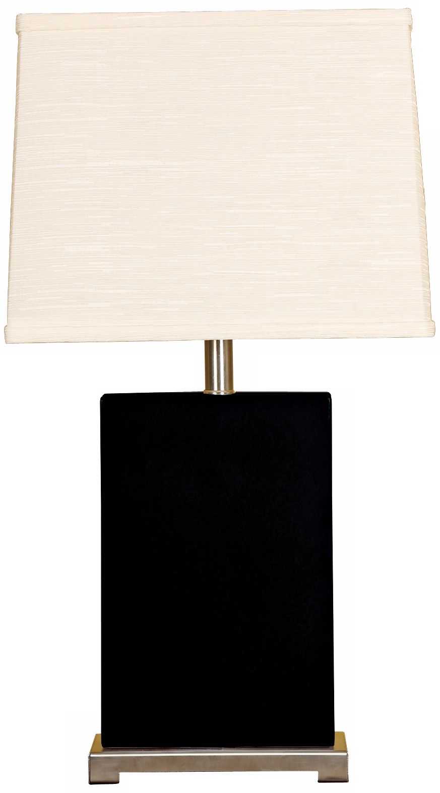 Splash Collection Black Ceramic Rectangular Table Lamp