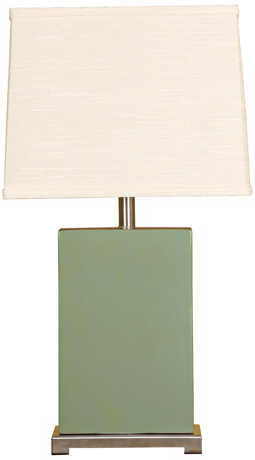 Splash Collection Moss Ceramic Rectangular Table Lamp