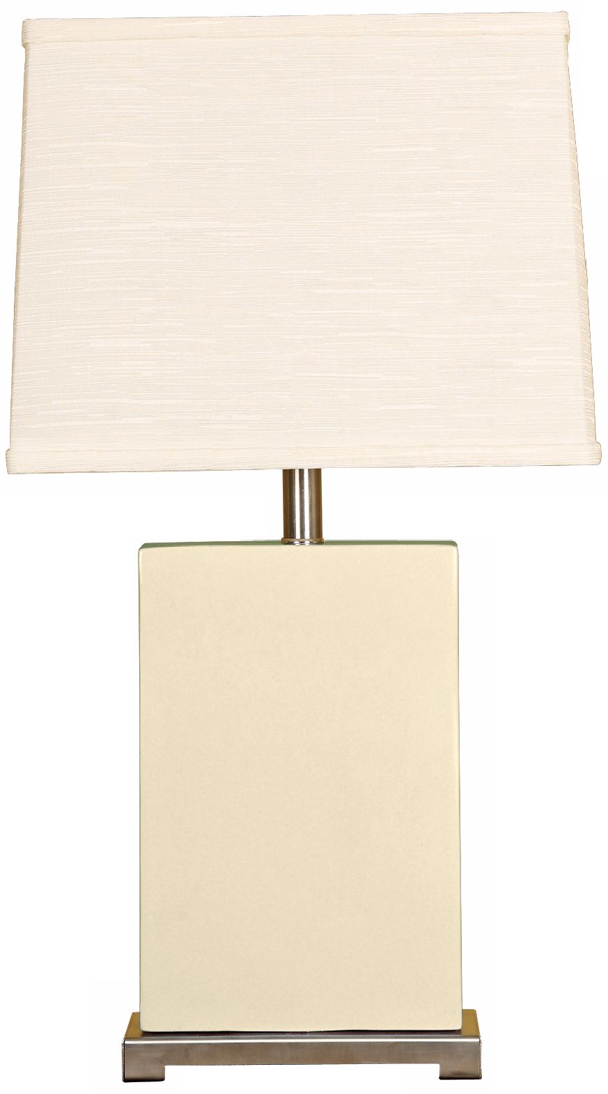 Splash Collection Vanilla Ceramic Rectangular Table Lamp