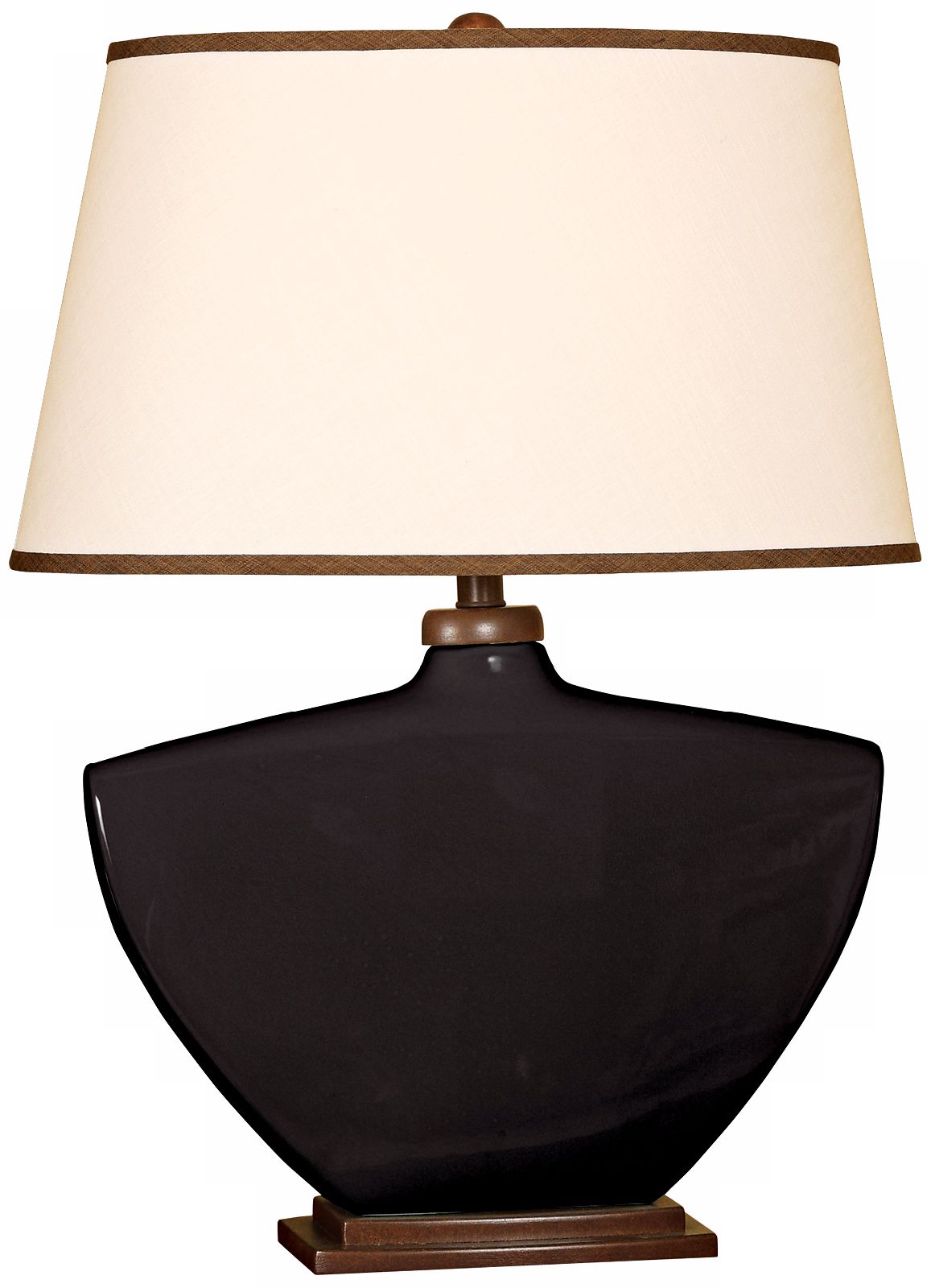 Splash Collection Black Curved Ceramic Table Lamp