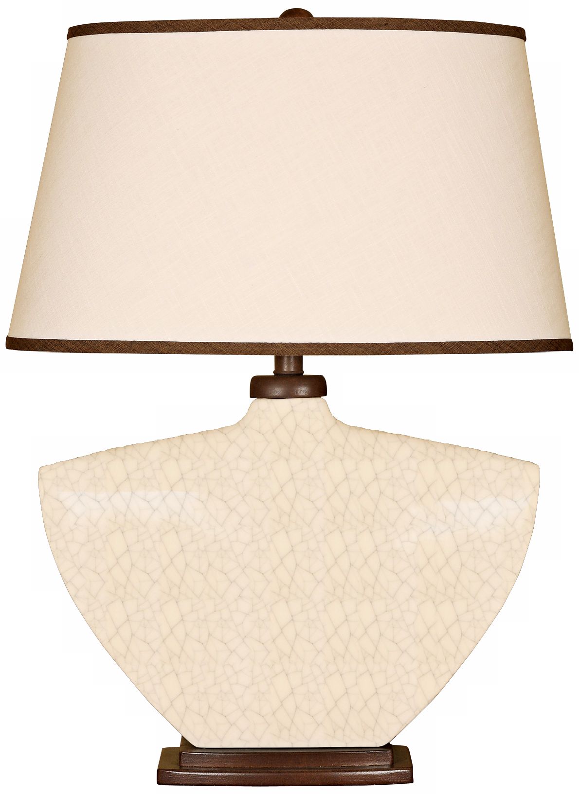 Splash Collection Crackle Curved Ceramic Table Lamp