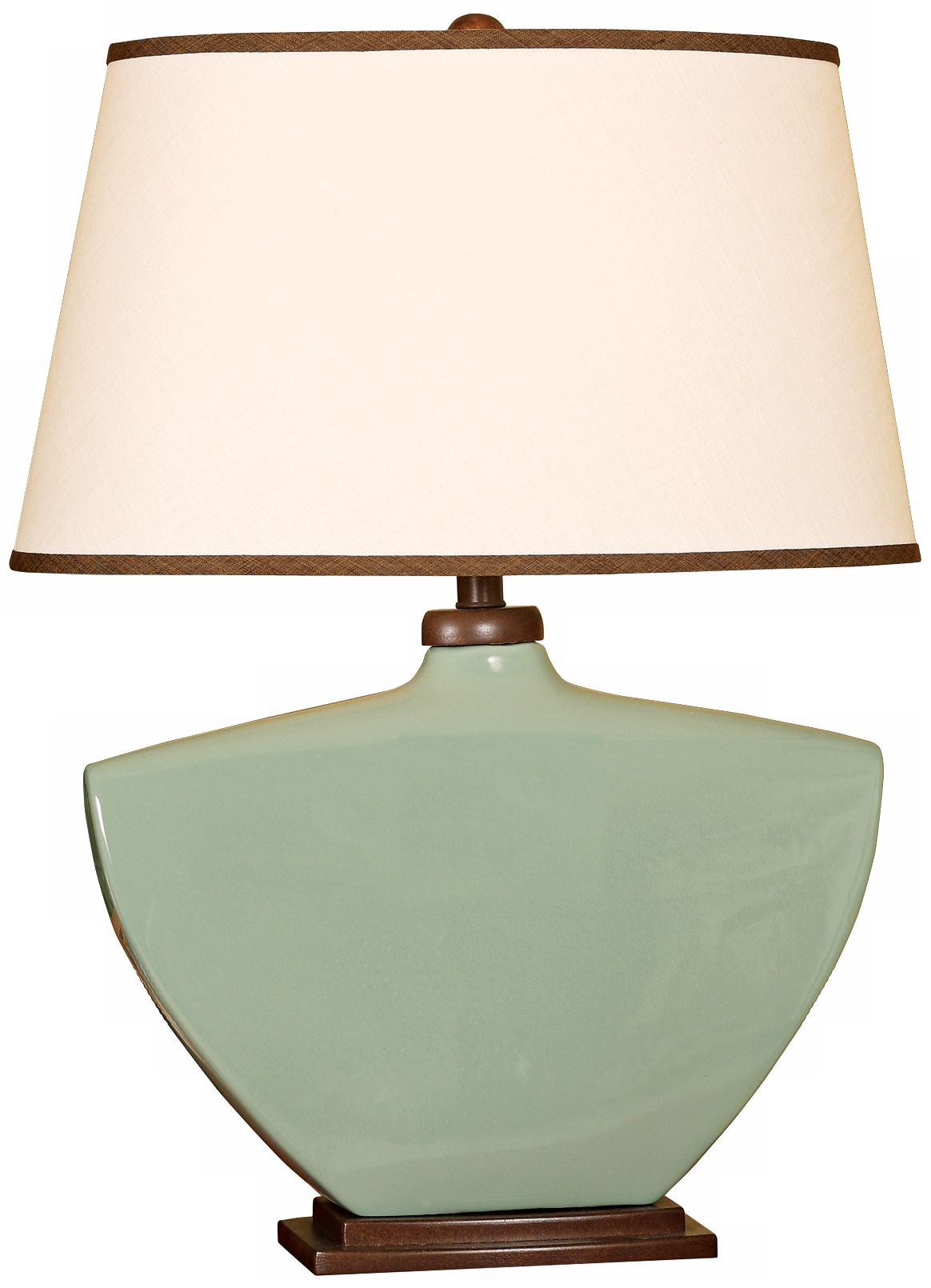 Splash Collection Moss Curved Ceramic Table Lamp