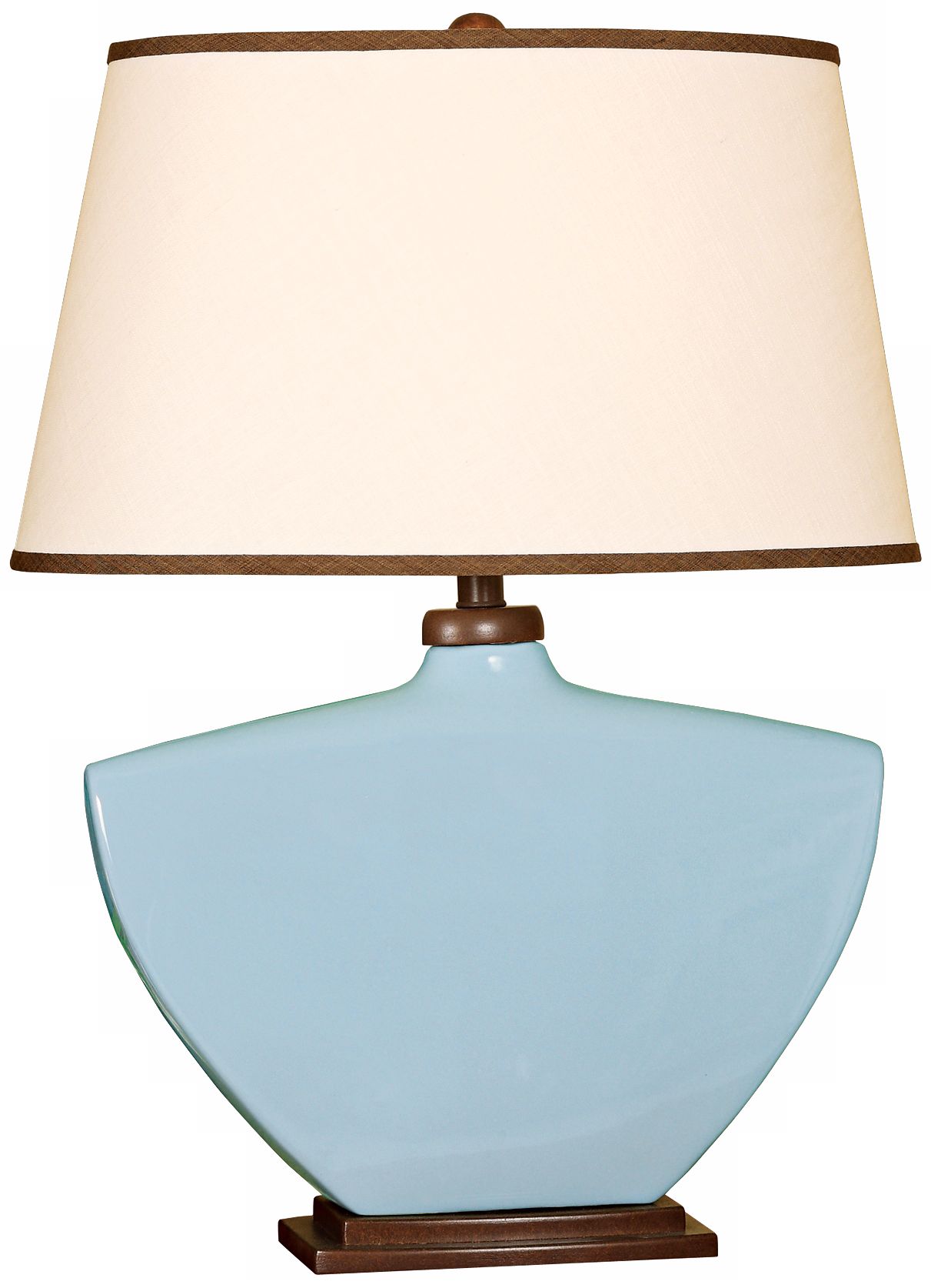 Splash Collection Sky Blue Curved Ceramic Table Lamp