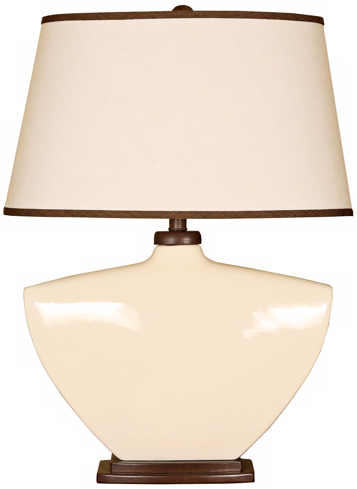 Splash Collection Vanilla Curved Ceramic Table Lamp