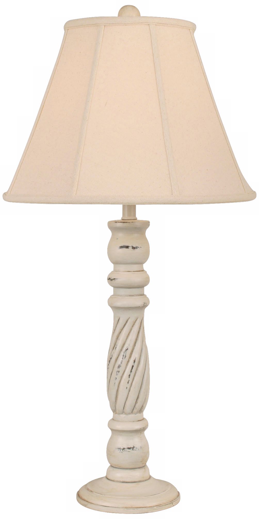 Distressed Cottage Swirl Base Table Lamp