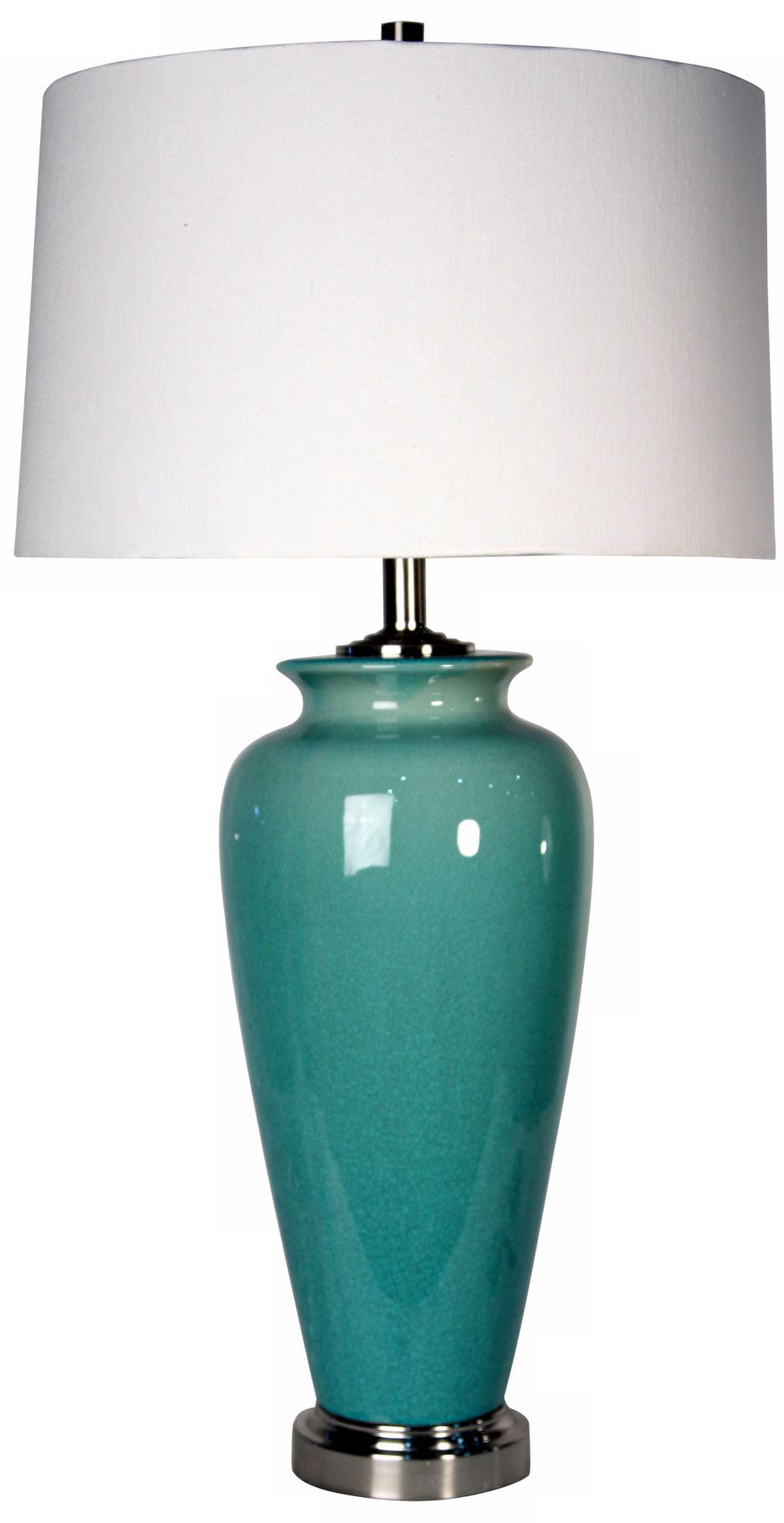 Azure Ceramic Steel Base Table Lamp