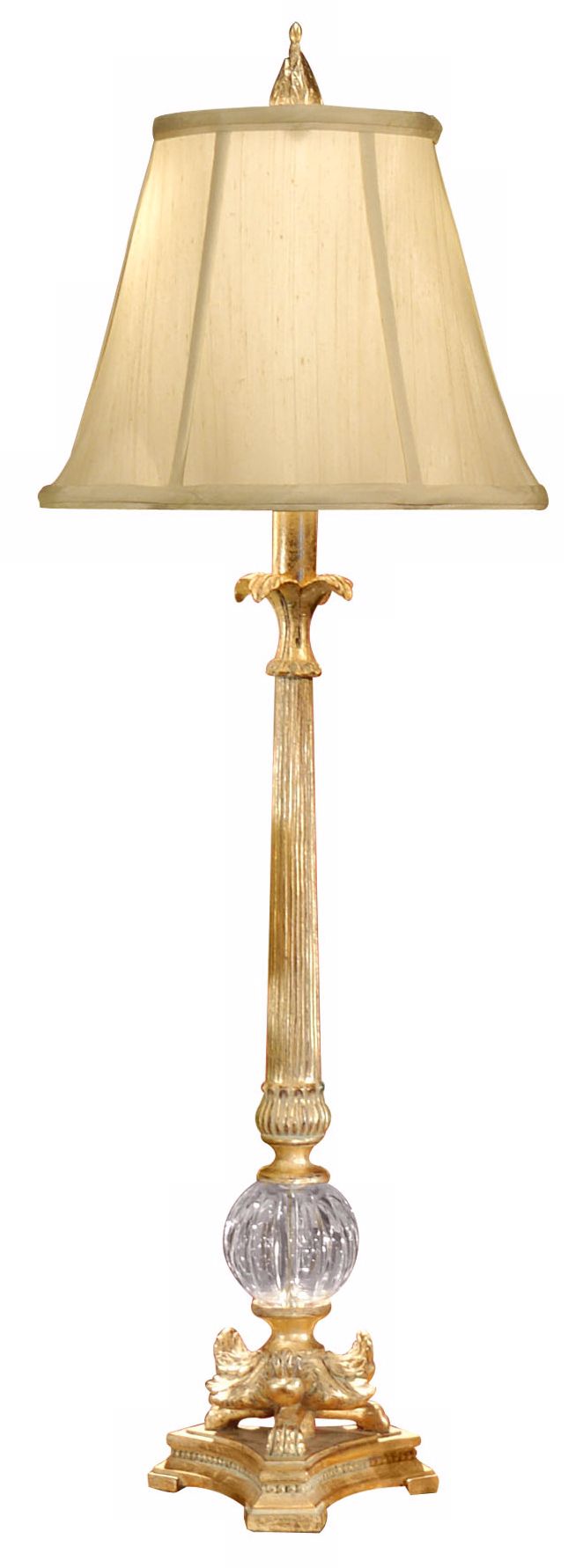 Wildwood Antique Brass and Crystal Buffet Table Lamp