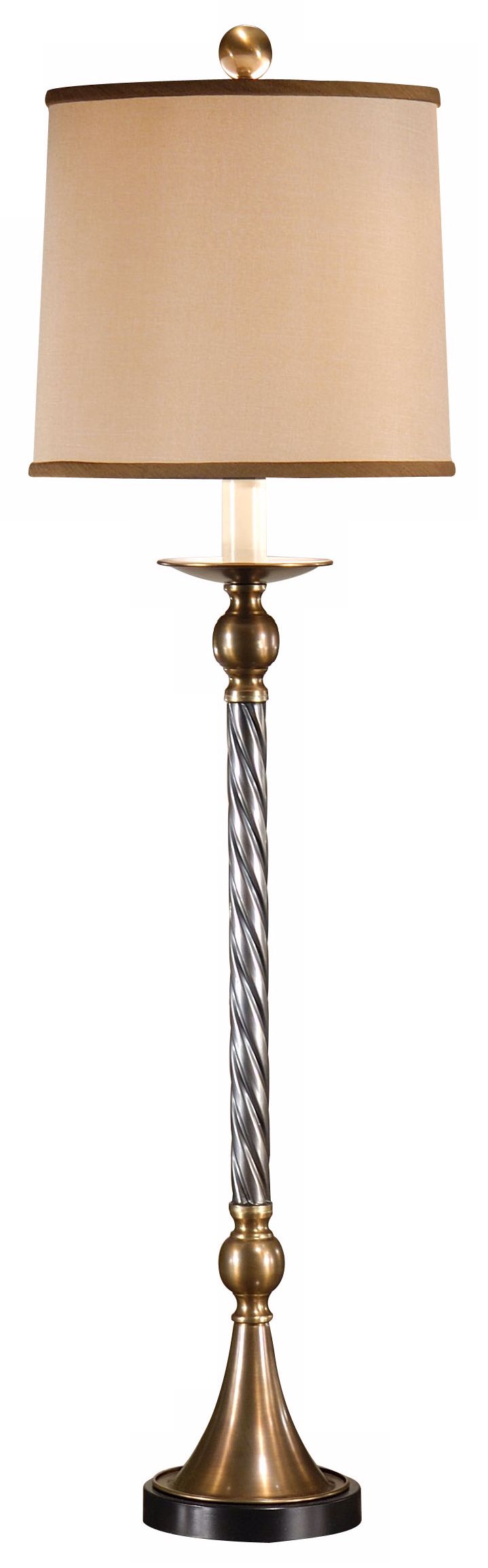 Wildwood Brass and Bronze Trumpet and Twist Table Lamp