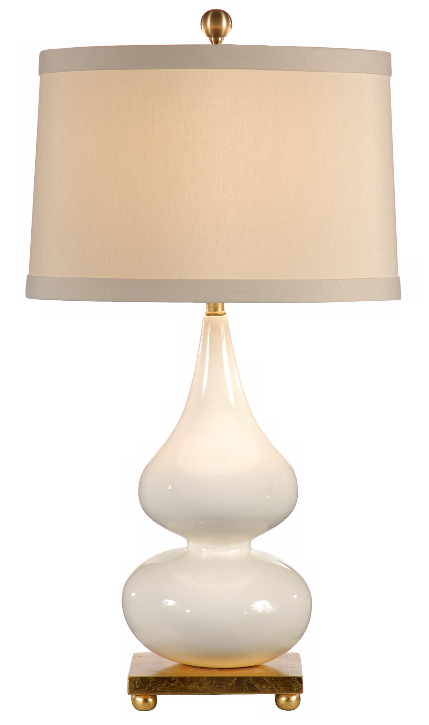 Wildwood White Pinched Porcelain Vase Table Lamp