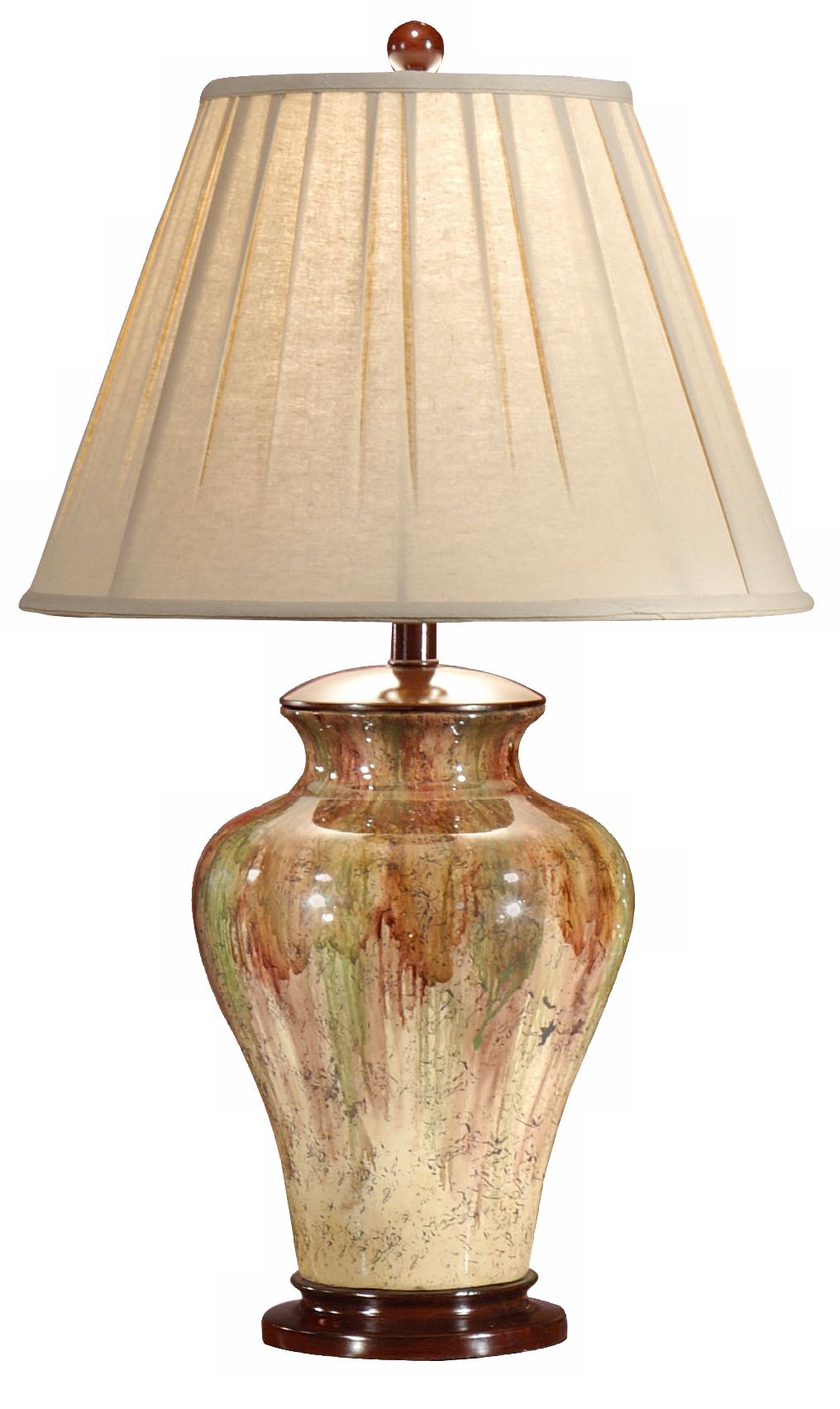 Wildwood Drop Down Colors Hand-Painted Porcelain Table Lamp
