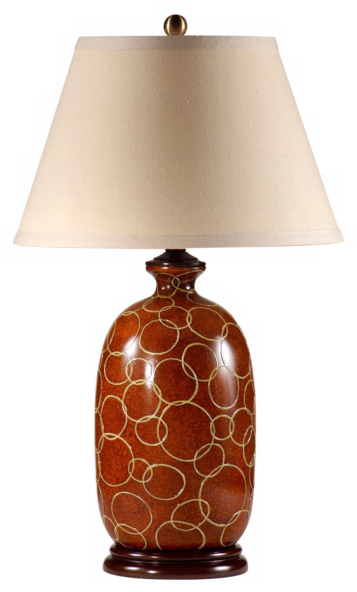 Wildwood Connected Circles Hand-Painted Porcelain Table Lamp