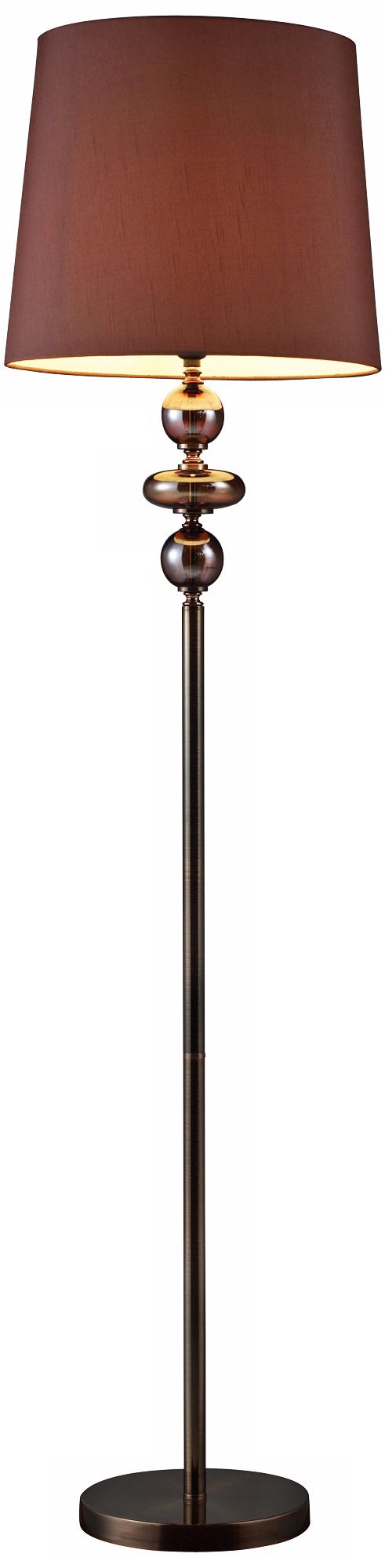 Dravos Bronze and Coffee Plated Floor Lamp