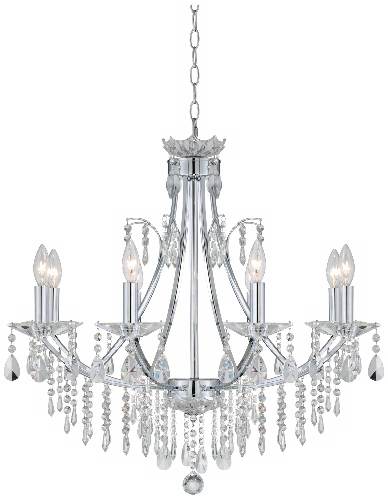 8-Light Decadent Crystal Chandelier