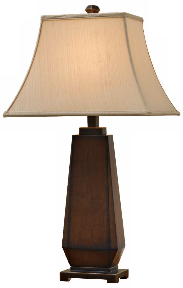 Lloyd Collection Mahogany and Bronze Table Lamp