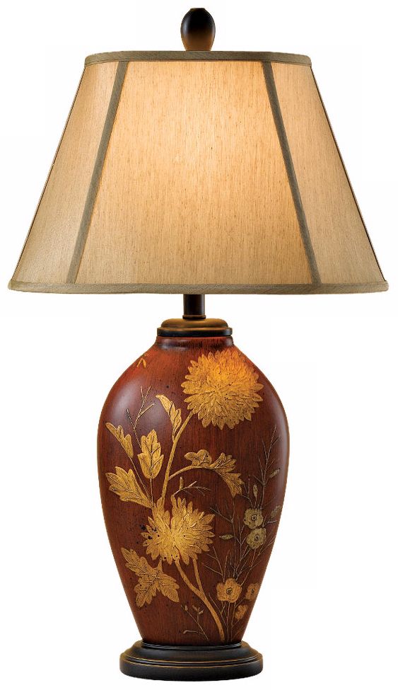 Sienna Floral Hand-Painted Porcelain Table Lamp