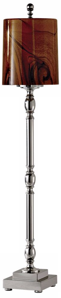 Independents Polished Nickel Candlestick Table Lamp