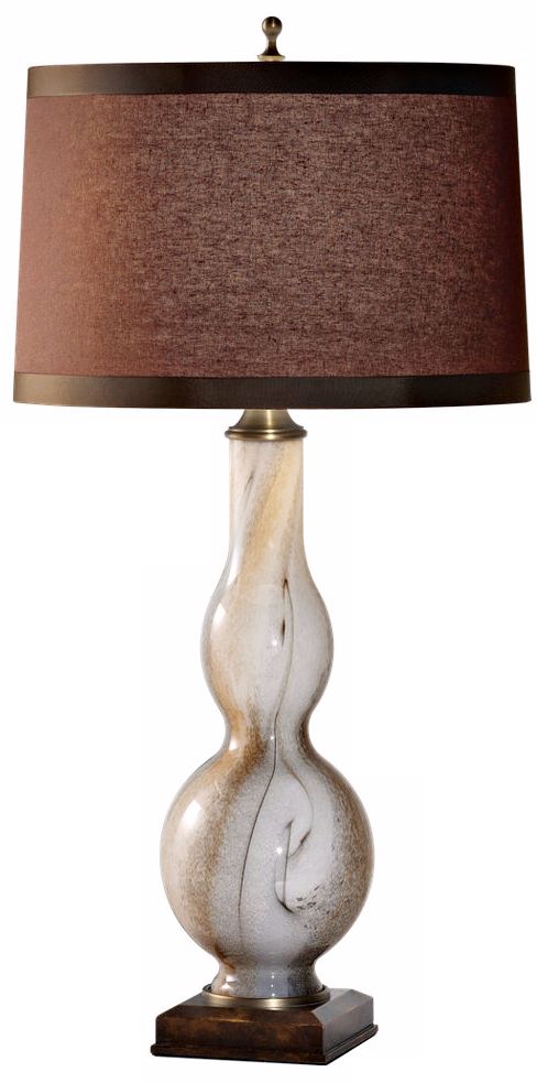 Woodrow Collection Marbleized Glass Table Lamp