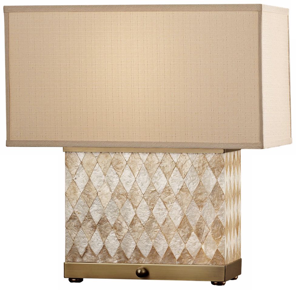 Nevena Collection Harlequin Natural Shell Table Lamp