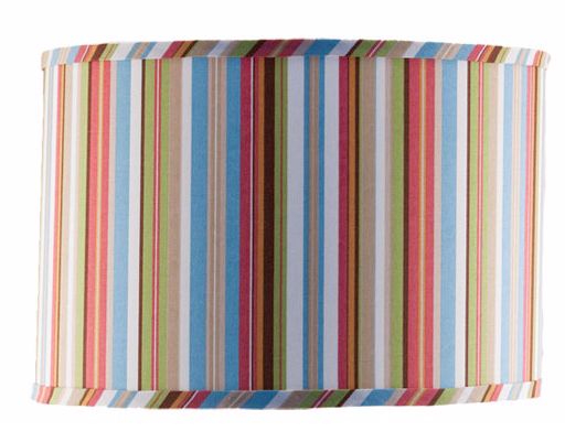 Turquoise Tan Green Pink Stripe Shade 14x14x11 (Spider)
