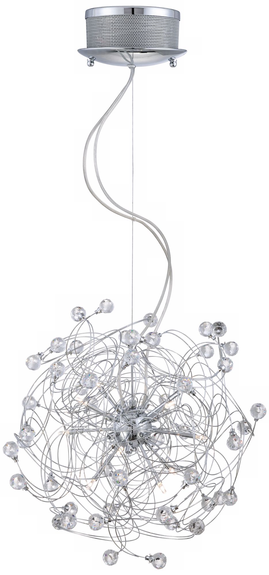 12-Light Crystal Strings Pendant Chandelier