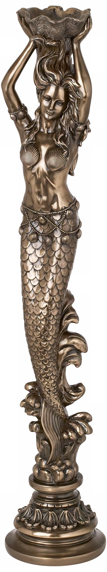 Bronze Finish Mermaid Sculpture