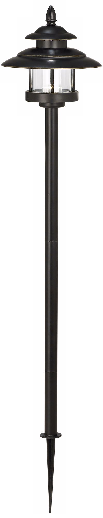 Black Finish Pagoda LED Landscape Path Light
