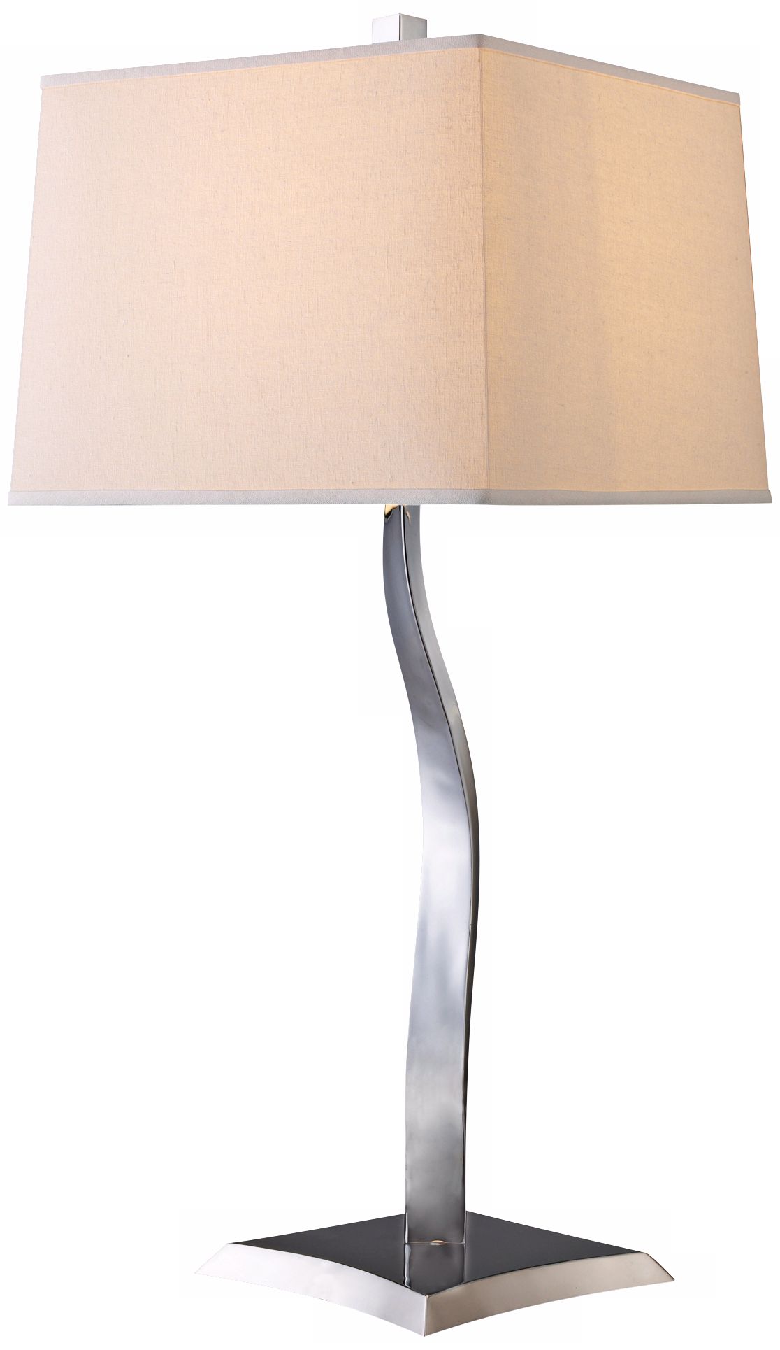 Wavelet Chrome Finish Table Lamp