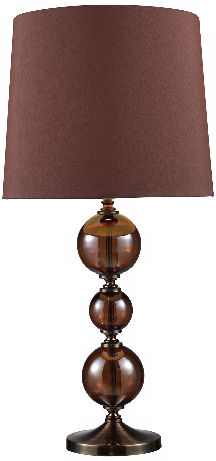 Bronze and Coffee Plated Sphere Table Lamp