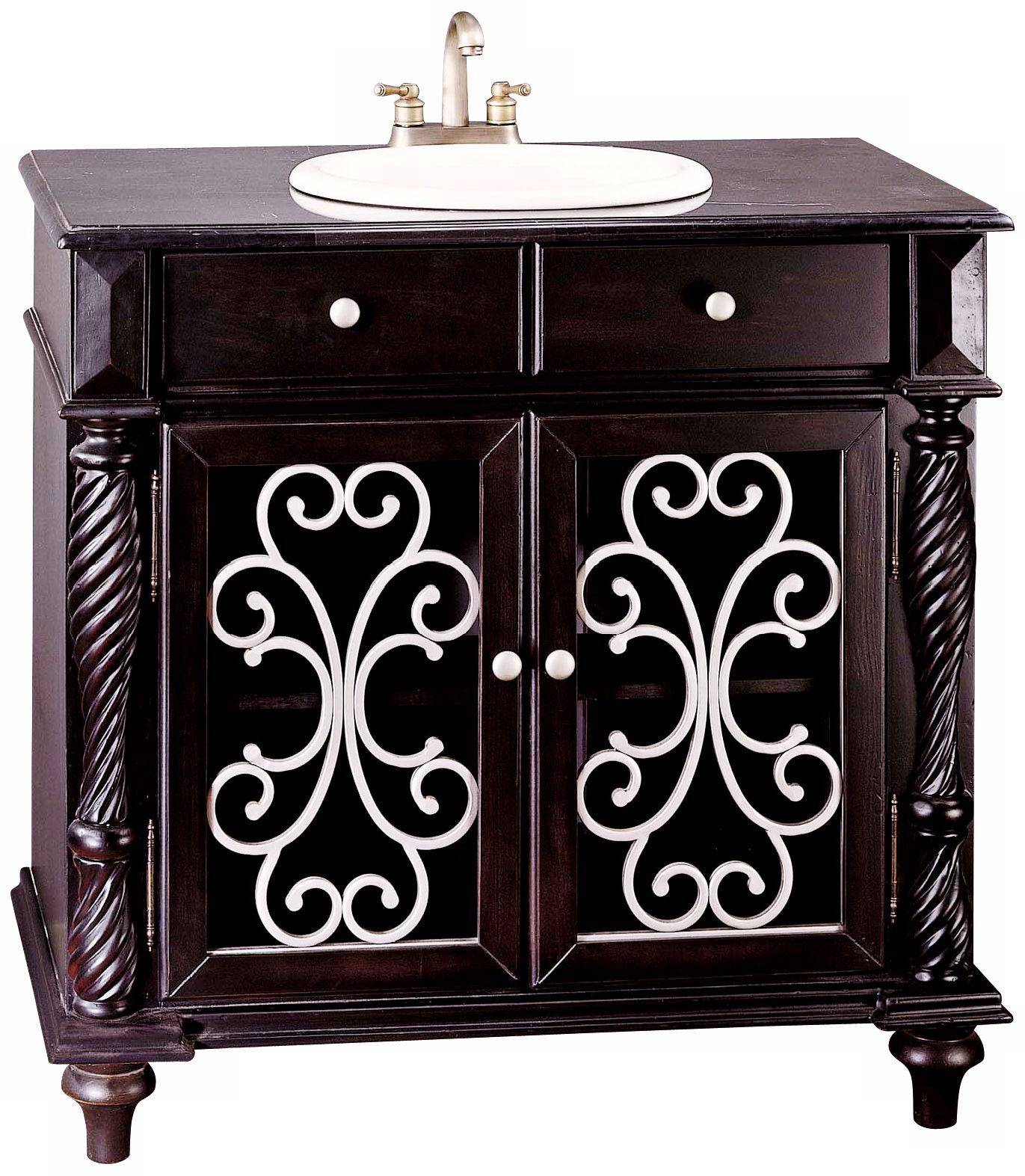 Mahogany Lexington Single Sink Bath Vanity