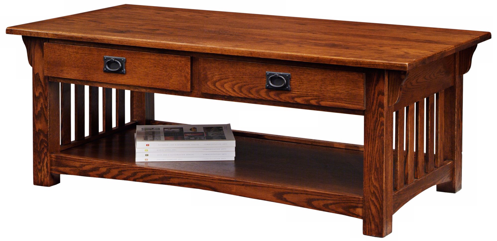 Medium Oak Mission Style Coffee Table