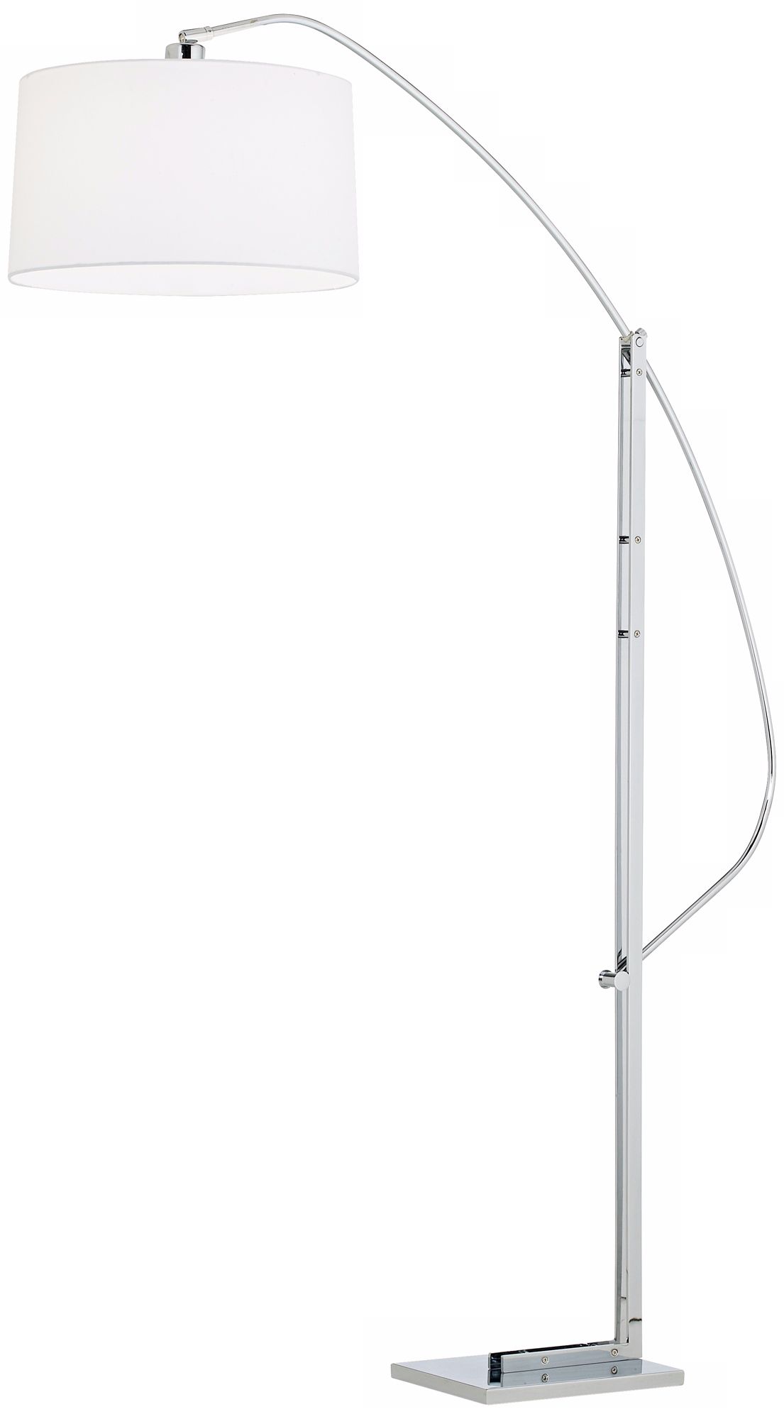 Karm Adjustable Arc Chrome Floor Lamp